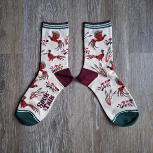 Woodland Pheasant Bamboo Socks