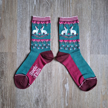 Load image into Gallery viewer, Rabbit Border Pattern Bamboo Socks
