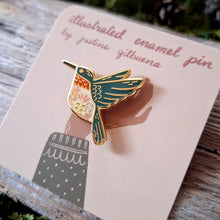 Load image into Gallery viewer, Hummingbird Enamel Pin
