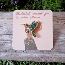 Load image into Gallery viewer, Hummingbird Enamel Pin
