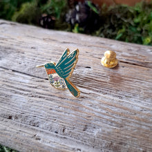 Load image into Gallery viewer, Hummingbird Enamel Pin
