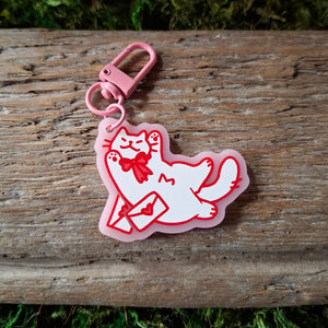 Love Letter Kitty Keychain