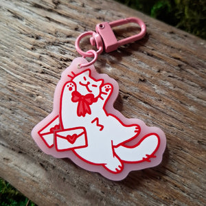 Love Letter Kitty Keychain