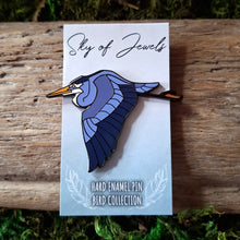 Load image into Gallery viewer, Great Blue Heron Enamel Pin
