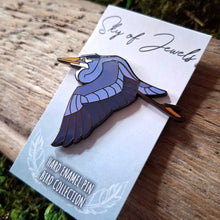 Load image into Gallery viewer, Great Blue Heron Enamel Pin
