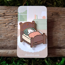 Load image into Gallery viewer, Cozy Bunny Nap Enamel Pin
