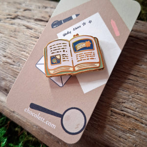 Astronomy Book Enamel Pin