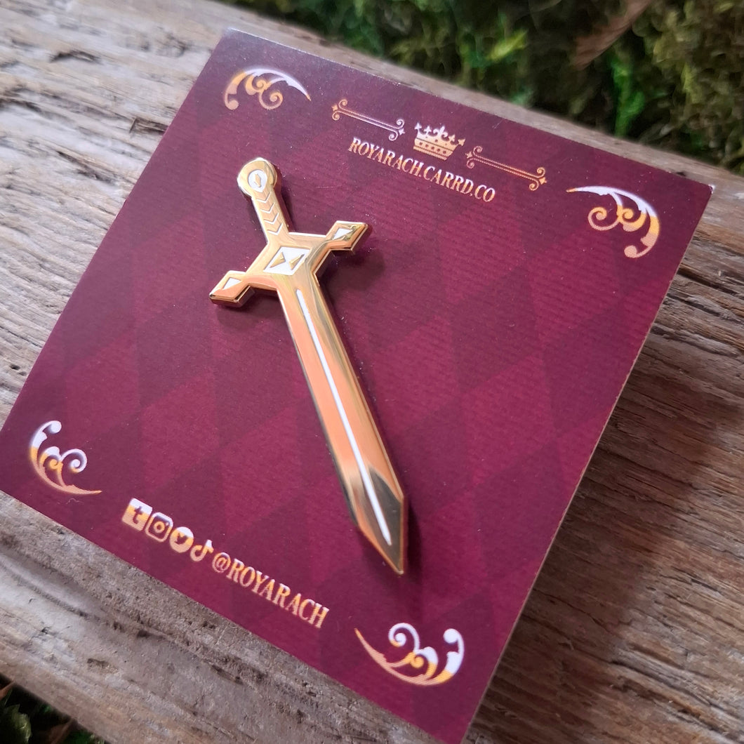 Golden Sword Enamel Pin