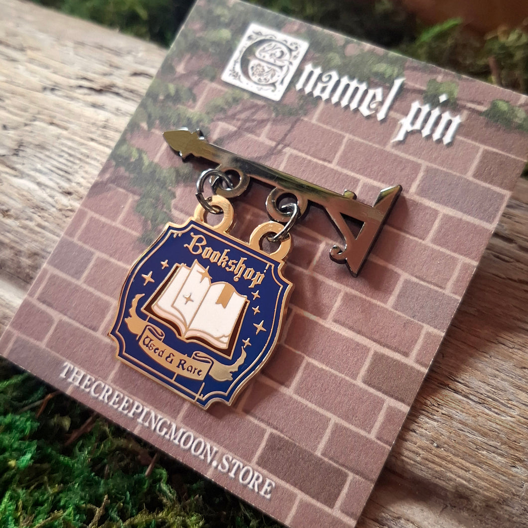 Bookshop Sign Large Enamel Pin