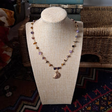 Load image into Gallery viewer, Moon Charm Beaded Necklace
