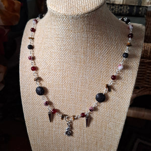 Wolf & Vampire Beaded Necklace