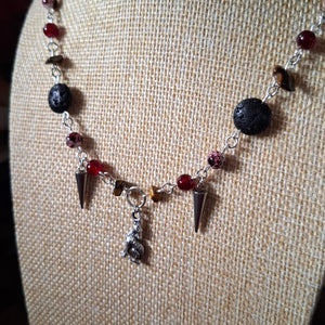 Wolf & Vampire Beaded Necklace