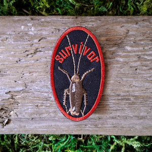 "Survivor" Cockroach Iron-On Patch