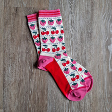 Load image into Gallery viewer, Cherries and Berries Bamboo Socks
