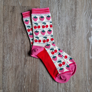 Cherries and Berries Bamboo Socks