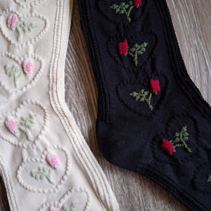 Hearts and Roses Socks