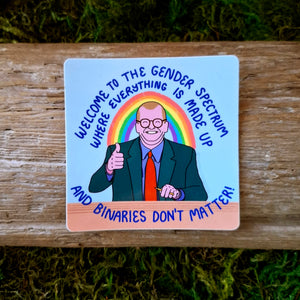 "Welcome to the Gender Spectrum" Vinyl Sticker