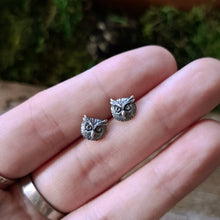 Load image into Gallery viewer, Sterling Silver Owl Studs
