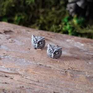 Sterling Silver Owl Studs