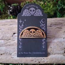 Load image into Gallery viewer, Death&#39;s Head Enamel Pin
