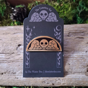 Death's Head Enamel Pin