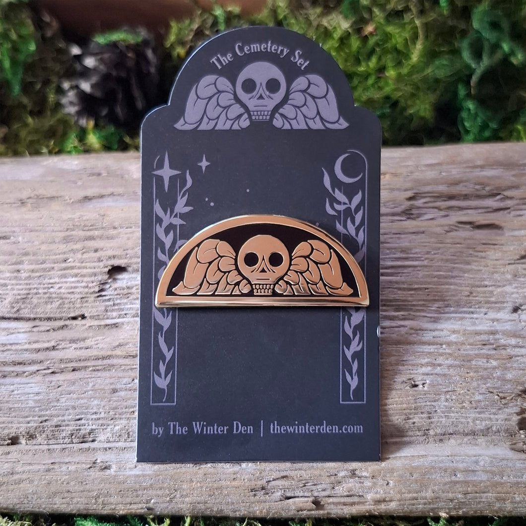 Death's Head Enamel Pin