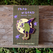 Load image into Gallery viewer, Frog Wizard Enamel Pin

