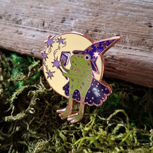 Load image into Gallery viewer, Frog Wizard Enamel Pin
