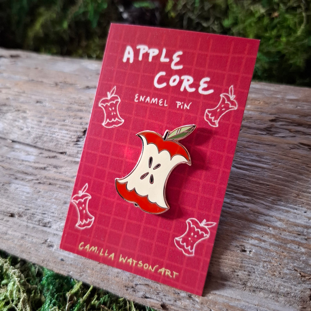 Apple Core Enamel Pin