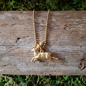 Gold Stag Necklace