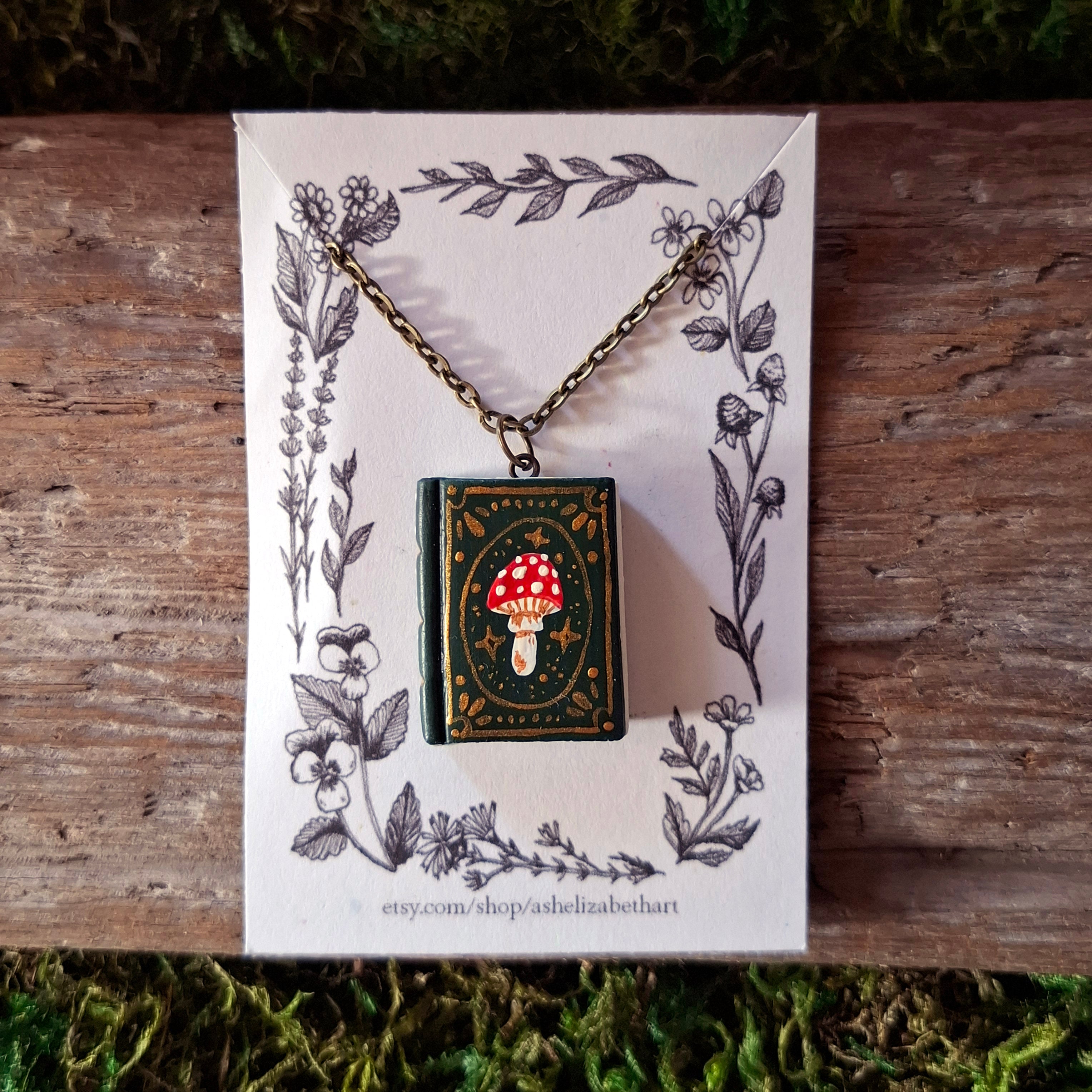 Handmade Mushroom Tome Pendant