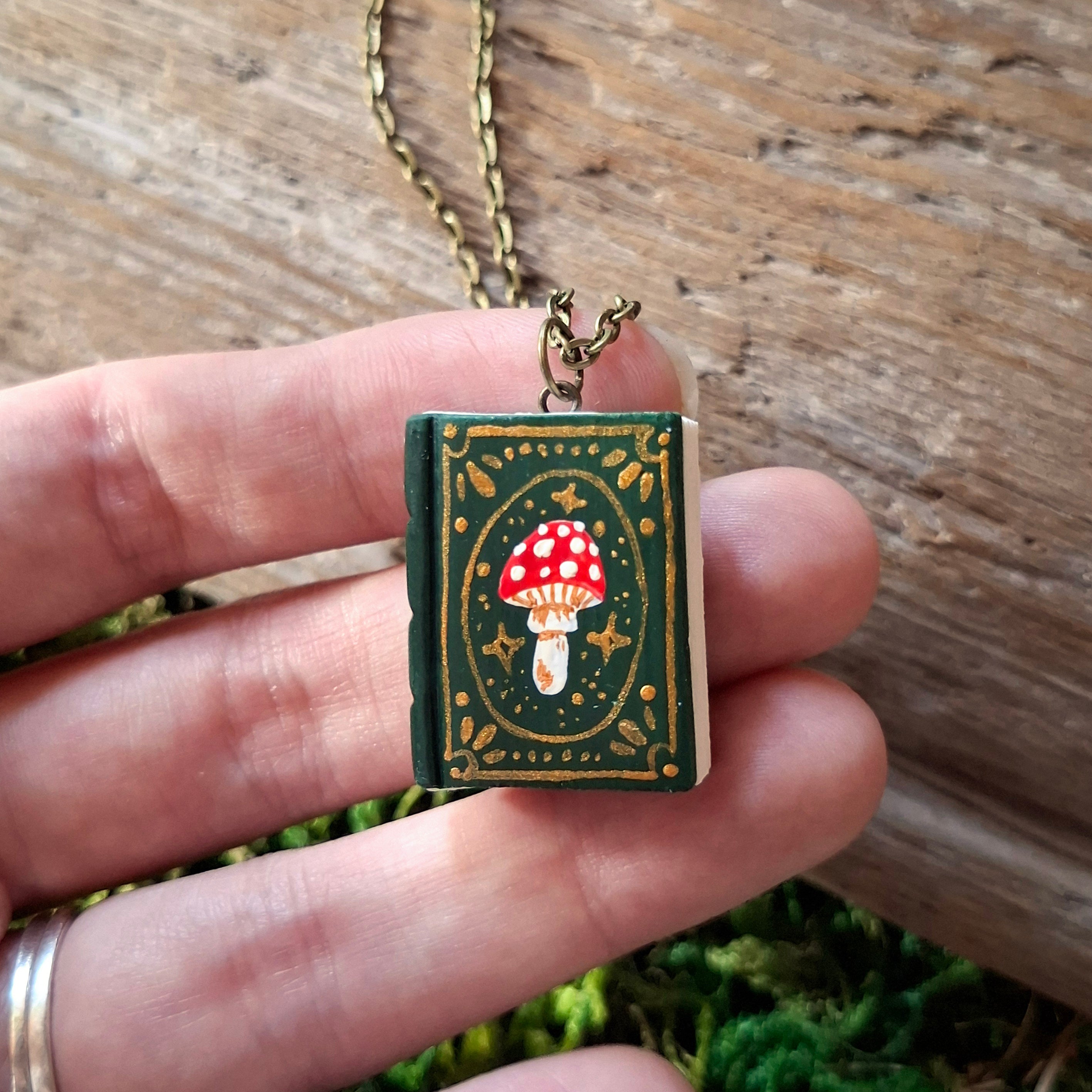 Handmade Mushroom Tome Pendant
