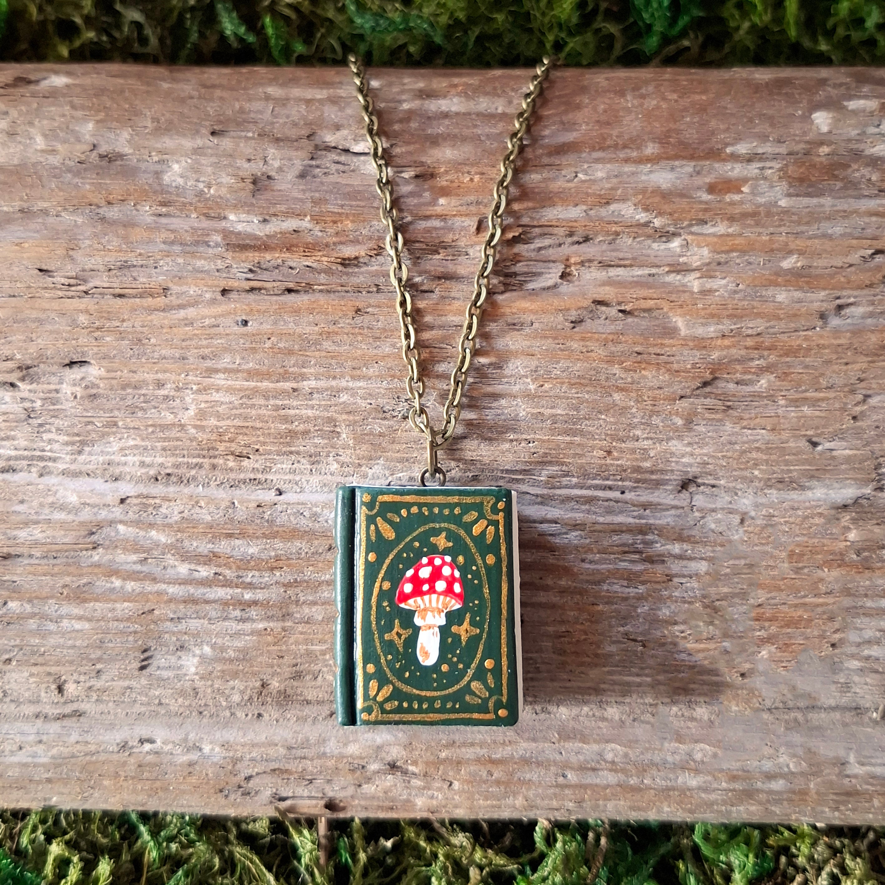 Handmade Mushroom Tome Pendant