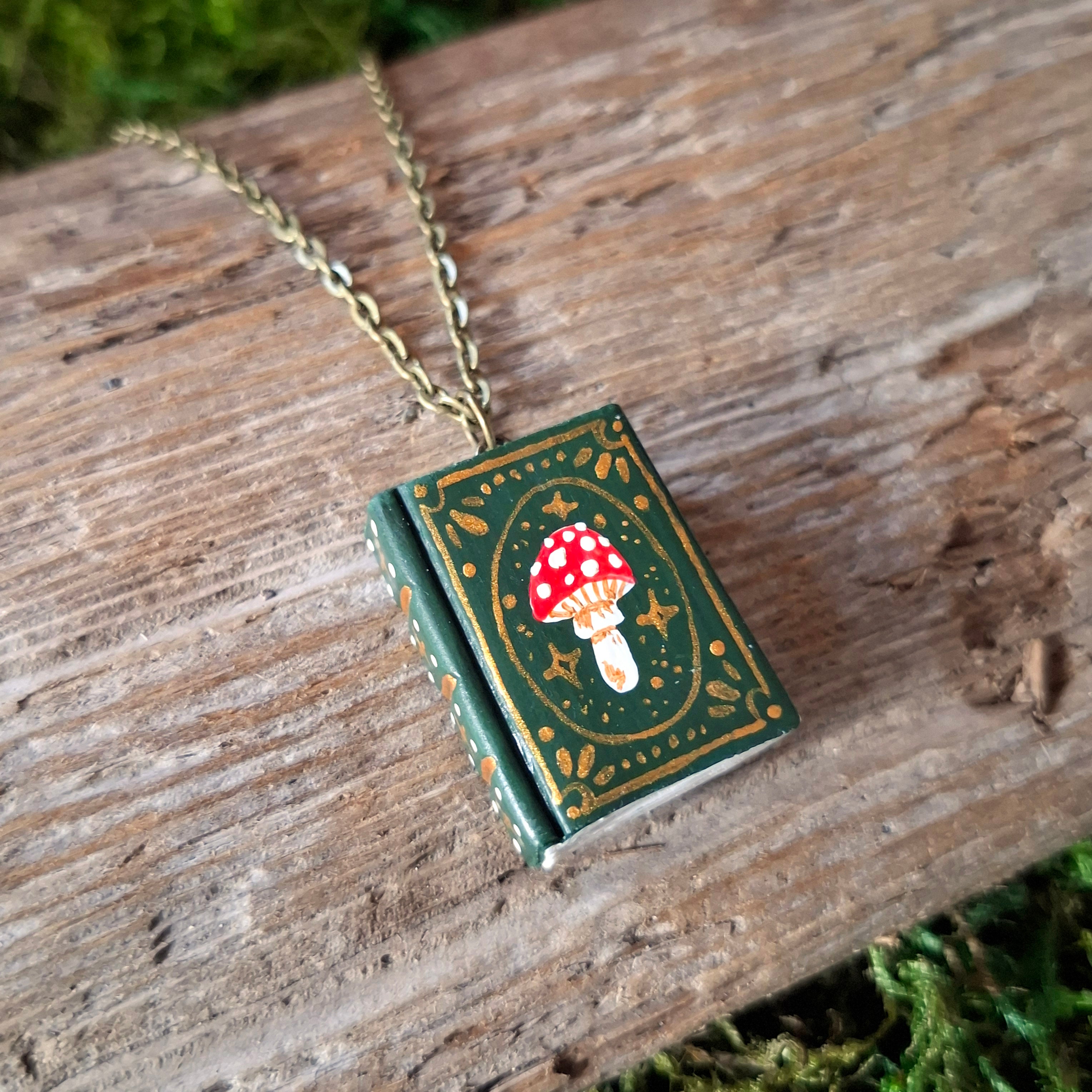 Handmade Mushroom Tome Pendant