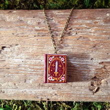 Load image into Gallery viewer, Handmade Swords and Roses Storybook Pendant
