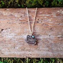 Load image into Gallery viewer, Floral Turtle Sterling Silver Pendant
