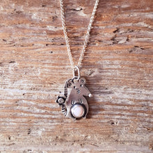 Load image into Gallery viewer, Pink Opal Rat Sterling Silver Pendant
