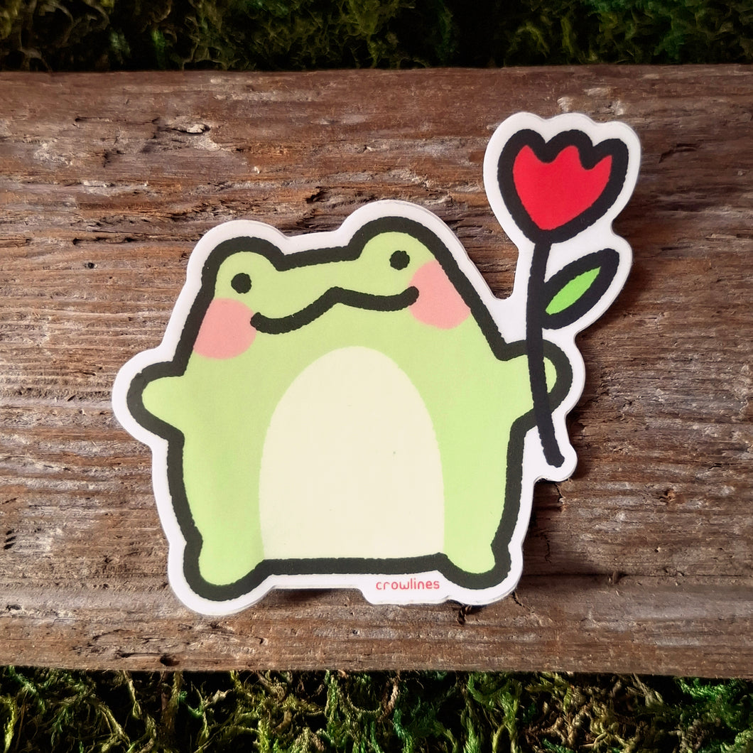 Tulip Frog Sticker