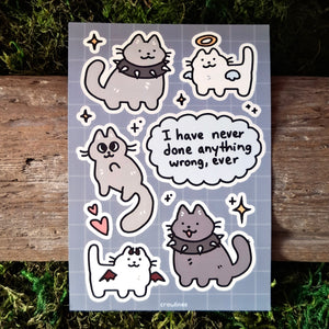 Good Kitty / Bad Kitty Sticker Sheet