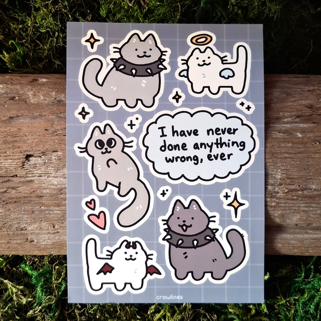 Good Kitty / Bad Kitty Sticker Sheet