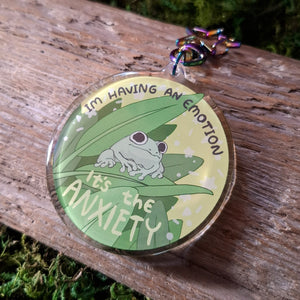 Anxiety Frog Keychain