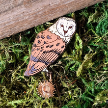 Load image into Gallery viewer, Barn Owl Enamel Pin
