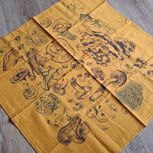 Load image into Gallery viewer, Yellow Mushroom Print Bandana
