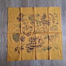Load image into Gallery viewer, Yellow Mushroom Print Bandana
