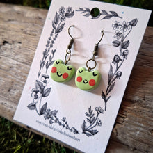 Load image into Gallery viewer, Handmade Froggy Earrings
