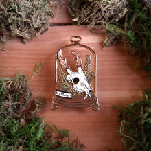 Load image into Gallery viewer, Muntjac Skull Curio Enamel Pin
