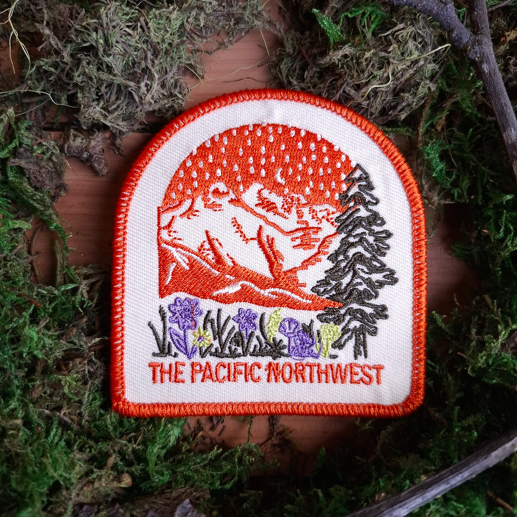 Pacific Northwest Mountain Iron-on Patch
