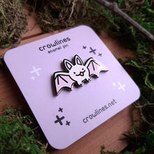 Load image into Gallery viewer, White Bat Enamel Pin
