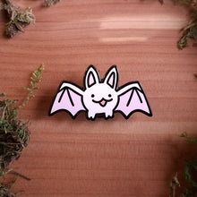 Load image into Gallery viewer, White Bat Enamel Pin
