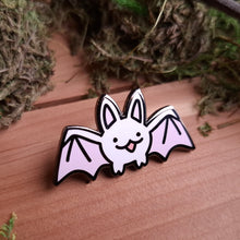 Load image into Gallery viewer, White Bat Enamel Pin

